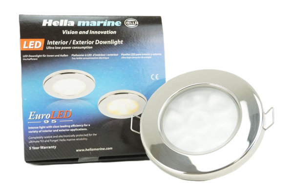LED boat light indoor outdoor Hella Marine recessed spotlight EuroLED 95 