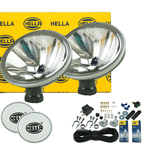 2x Auxiliary headlights Hella Comet FF200 driving lights L+R headlights oval