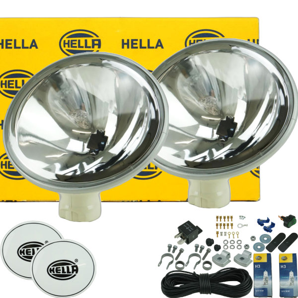 2X Auxiliary Headlight Headlight Hella Comet FF200 Driving Lamp Oval L+R