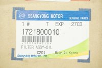 Original Ssang Yong Korando C Oil filter housing Oil filter 1721800010 New