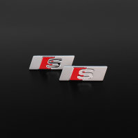2x Audi S Line lettering logo S emblem self-adhesive...