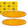 2er Set LED Seitenmarkierungsleuchte Umrißleuchte Gelb Anhänger Wohnwagen 12V