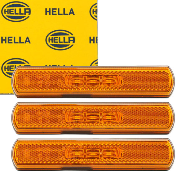 3x LED Seitenmarkierungsleuchte Begrenzungsleuchte gelb 12V 24V  Umrissleuchte