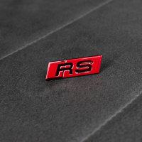 Original Audi RS steering wheel emblem red lettering...