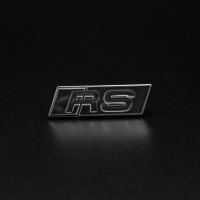 Original Audi RS steering wheel emblem gray lettering...