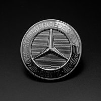 Mercedes Emblem Stern Motorhaube Chrom dunkel lasiert A B...