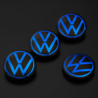 VW Golf 8 Nabendeckel 5H0601171 Nabenkappen Blau 4er Set...