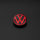 Nabendeckel für VW Golf 8 5H0601171 Nabenkappen Rot Chrom Felgen Kappen  4er Set