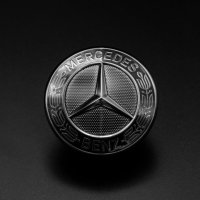 Mercedes Benz Emblem schwarzchrom 2218170016 Stern Grill...