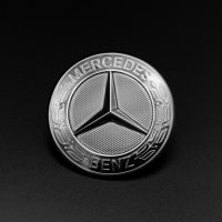 Mercedes Benz Emblem Motorhaube Stern dunkelchrom...