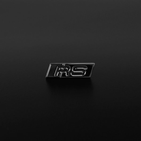 Audi RS Schriftzug Logo Emblem selbstklebend 9x30mm schwarz RS3 RS4 RS5 RS6 RS7