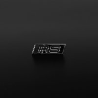 Audi RS Schriftzug Logo Emblem selbstklebend 9x30mm schwarz RS3 RS4 RS5 RS6 RS7
