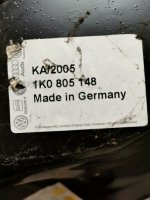Original VW Radlauf Reperaturblech 1K0805148